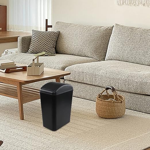4.5 Gallon Trash Can with Swing Top Lid, Plastic Garbage Bin with Lid - Image 5