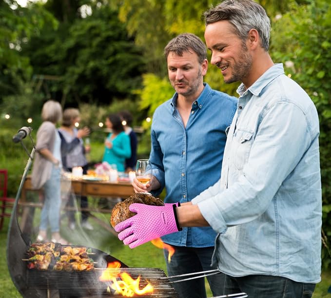 KITCHEN PERFECTION S Silicone Smoker Oven Gloves -Extreme Heat Resistant BBQ - Image 5