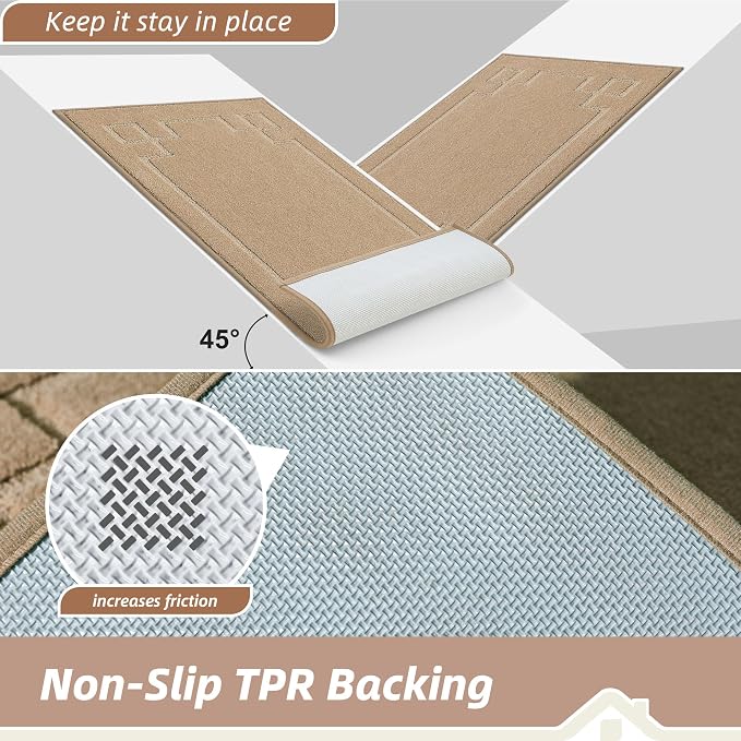 BEQHAUSE Door Mat 24" x 36", Non-Slip Door Mats Indoor Entryway Rugs Washable - Image 6