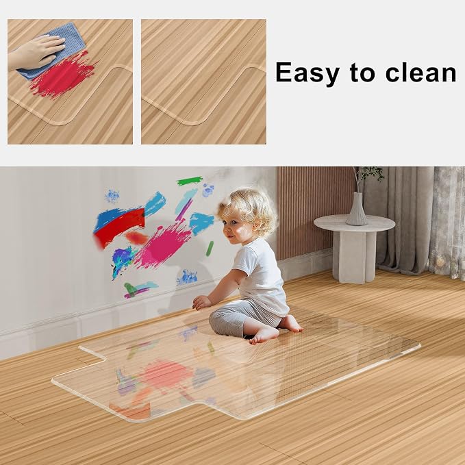 Beveled Edge Irregular Office Chair Mat - Image 7