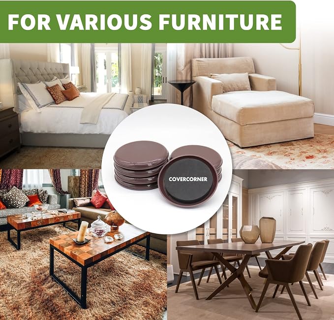 Furniture Sliders for Carpet 8 PCS - Image 6