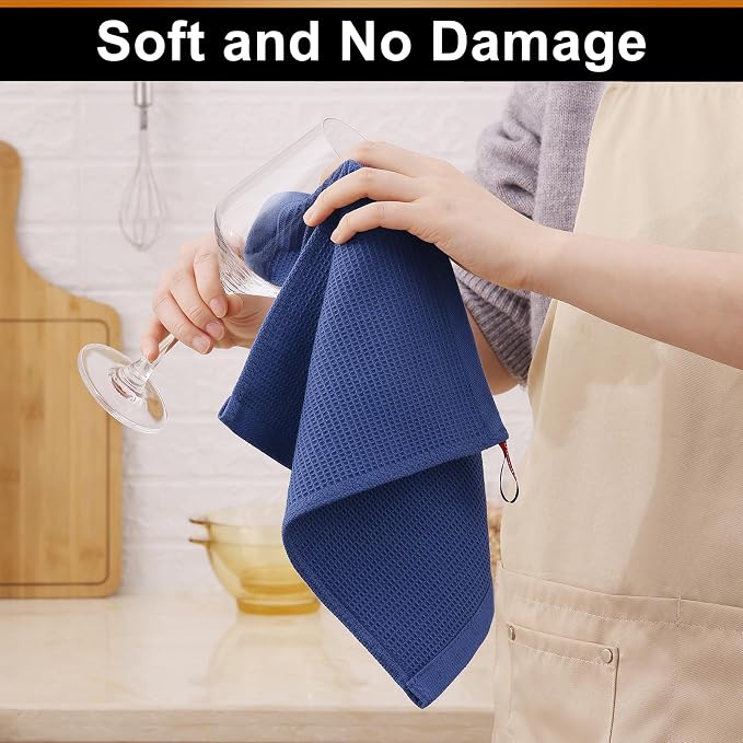Homaxy 100% Cotton Kitchen Towels and Dishcloths Set - Image 4
