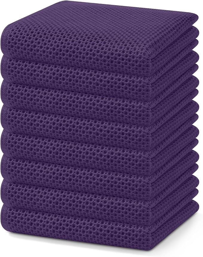 Homaxy 100% Cotton Waffle Weave Kitchen Dish Towels, Ultra Soft Absorbent Quick by Homaxy