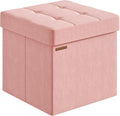 Folding Storage Ottoman, Velvet Storage Bench, by Liveinacomfortablehome