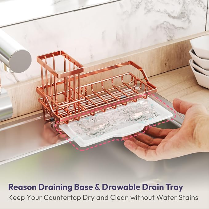 SWTYMIKI Sink Caddy Kitchen Sink Organizer - Image 5
