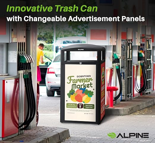 Alpine Outdoor Commercial Trash Can - Image 6