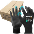 Kebada Safety Work Gloves, 120 Pairs Bulk Pack, Touchscreen, PU Coated by KEBADA
