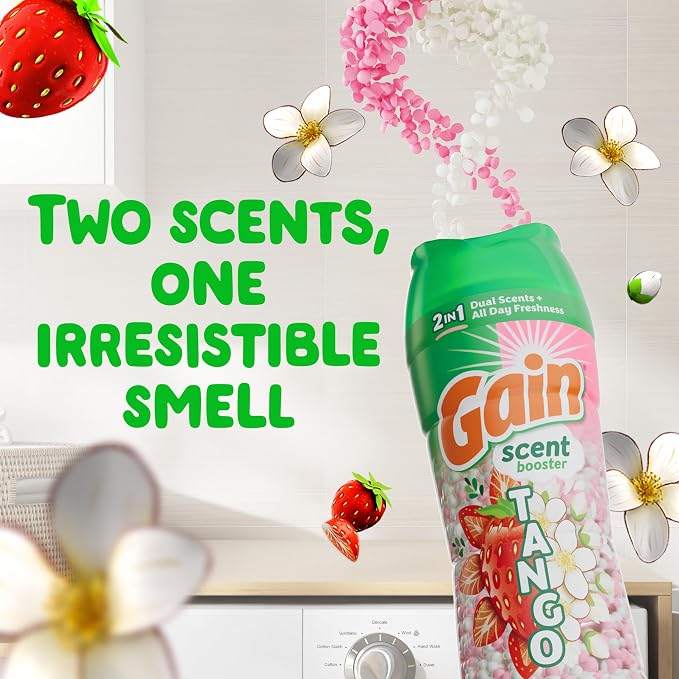 Gain Tango 2-in-1 Laundry Scent Booster Beads, Strawberry and Shea Scent - Image 2
