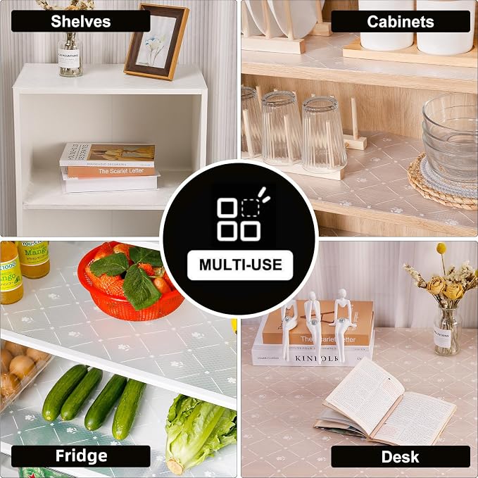 INNOLITES Shelf Liner for Kitchen Cabinets Non-Adhesive Drawer & Cabinet Liner - Image 8