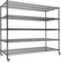 AIRAJ 60” W Storage Shelves Heavy Duty | 5 Tier Wire Shelving | 3500 LBS Metal by AIRAJ