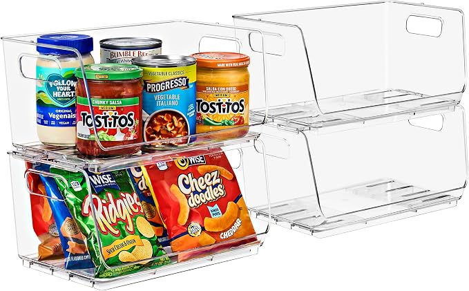 Sorbus Stackable Storage Bins Open Front - Image 8