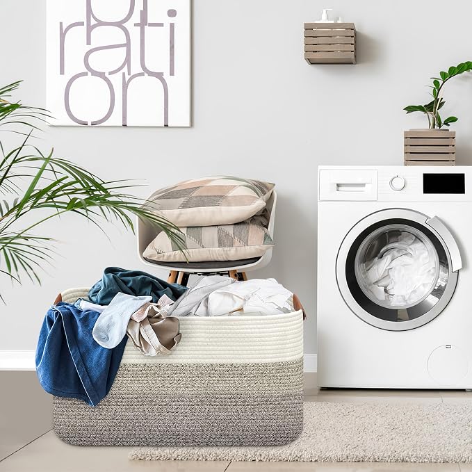 Large Collapsible Laundry Basket, Clothes Hamper - Image 7