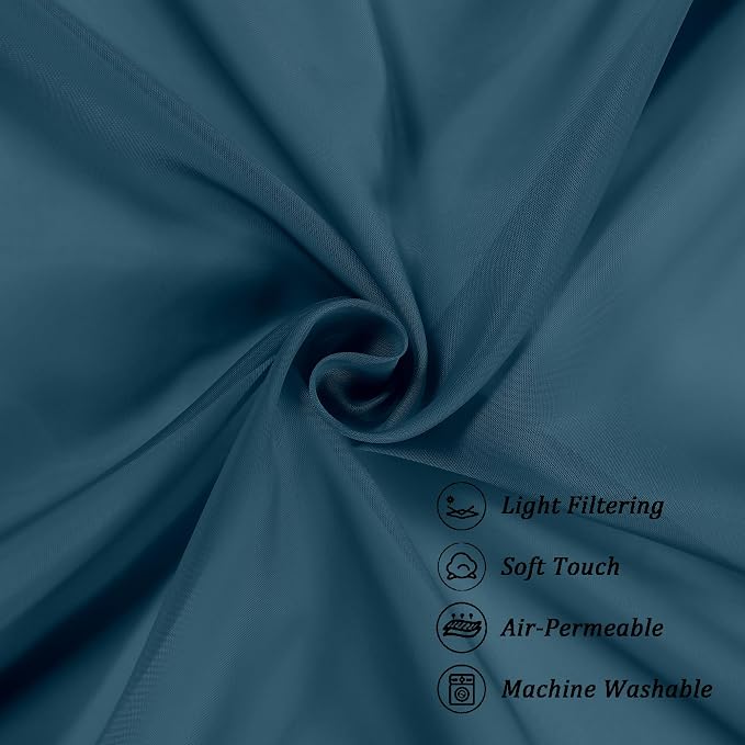 Chyhomenyc Stone Blue Sheer Valances - Image 7