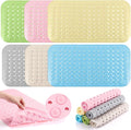 Dunzy 6 Pcs Non Slip Bath Mats 27.6x14.2 Inches TPE Bathtub Mats by Dunzy