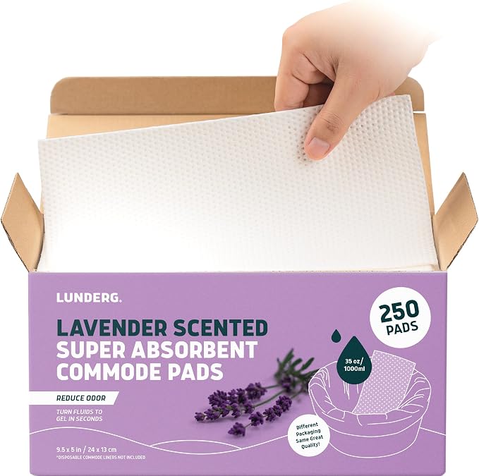 Lunderg Lavender Scented Super Absorbent Commode Pads by LUNDERG