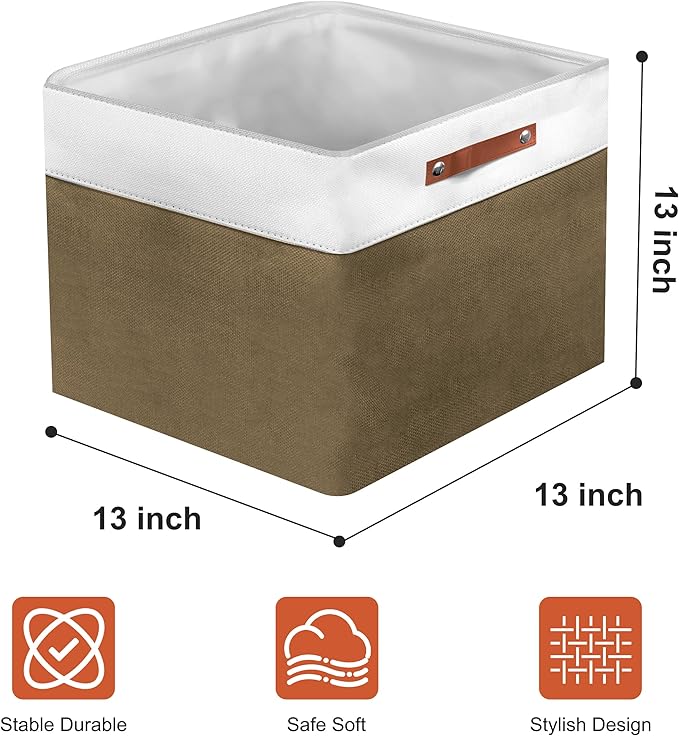 13in Open Fabric Storage Basket - Image 2