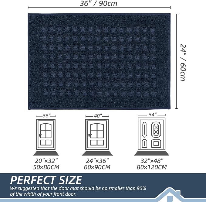 BEQHAUSE Waffle Door Mats Indoor 24"x36", Dog Mat - Image 2