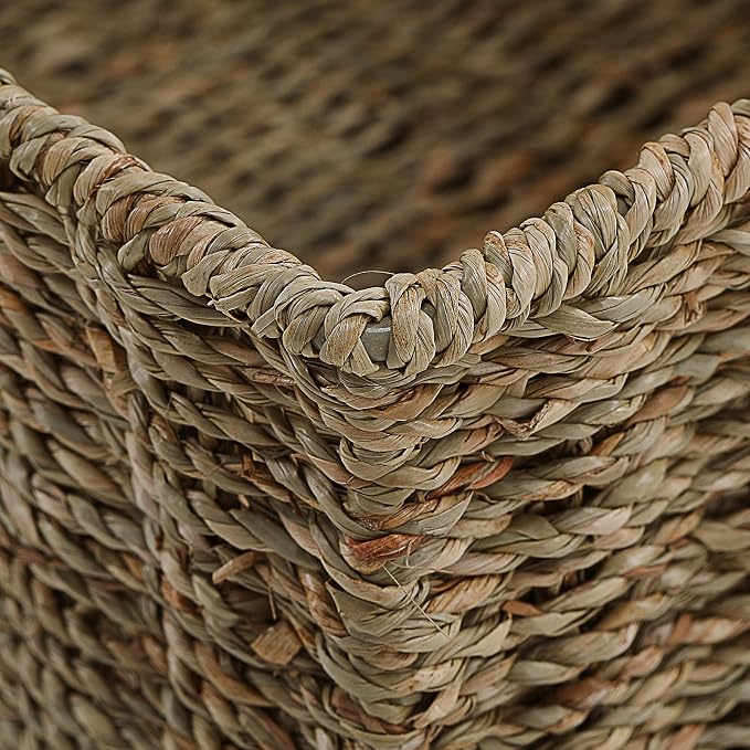 HOONEX Wicker Storage Baskets for Organizing, Decorative Woven Seagrass Baskets - Image 6
