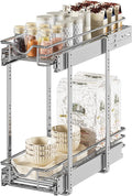 DINDON Pull Out Cabinet Organizer, Cabinet Pull Out Shelves, 2 Tier Pull Out by DINDON