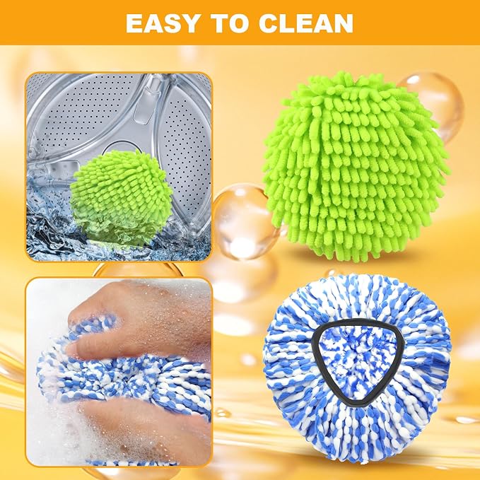 Mop Heads Replacements for OCedar RinseClean 2 Tank Spin Mop System, Mop - Image 4