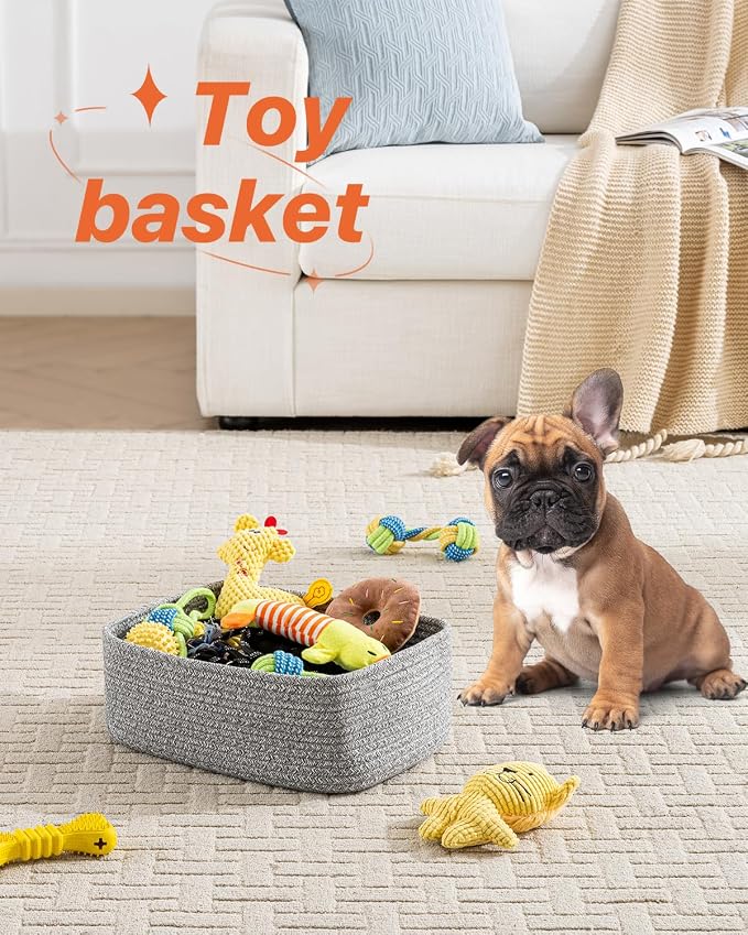 Small Woven Basket, 13.5 x 9.5 x 5 Inches, Storage Basket - Image 5