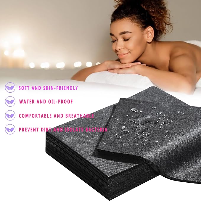 Disposable Bed Sheets 100 Pcs 31" x 71" Massage Table Sheets Non Woven Fabric - Image 2
