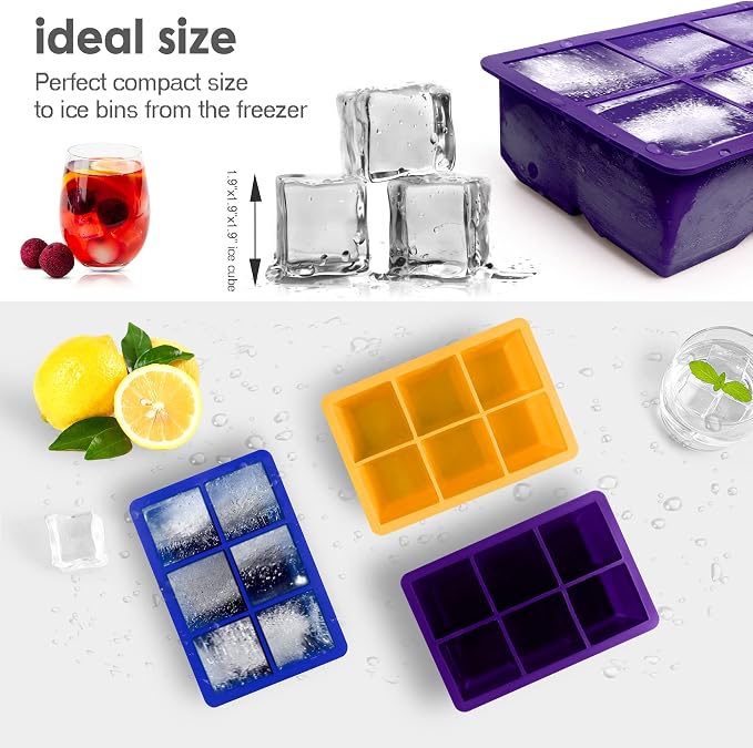 Silicone Ice Cube Trays 3 Pack - Image 5