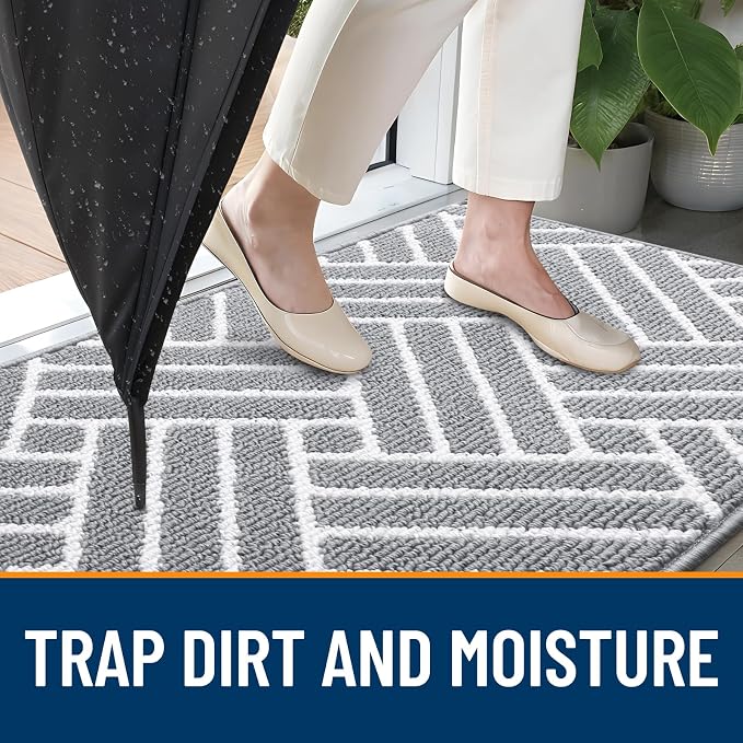 OLANLY Indoor Door Mat, 32x20 Inch, Dirt Resistant and Absorbent, Non-Slip - Image 2