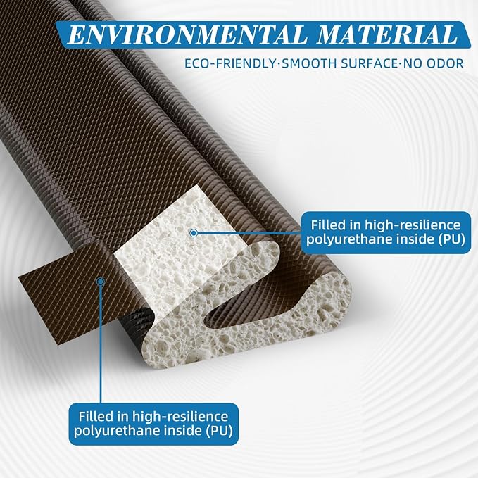 V-Shaped Weather Stripping Door Seal, 52.5FT Draft Stopper - Image 5