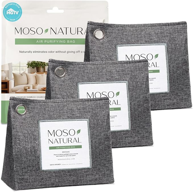Moso Natural Air Purifying Bag 600g Premium Bamboo Charcoal Odor Absorber | Pet by MosoNatural