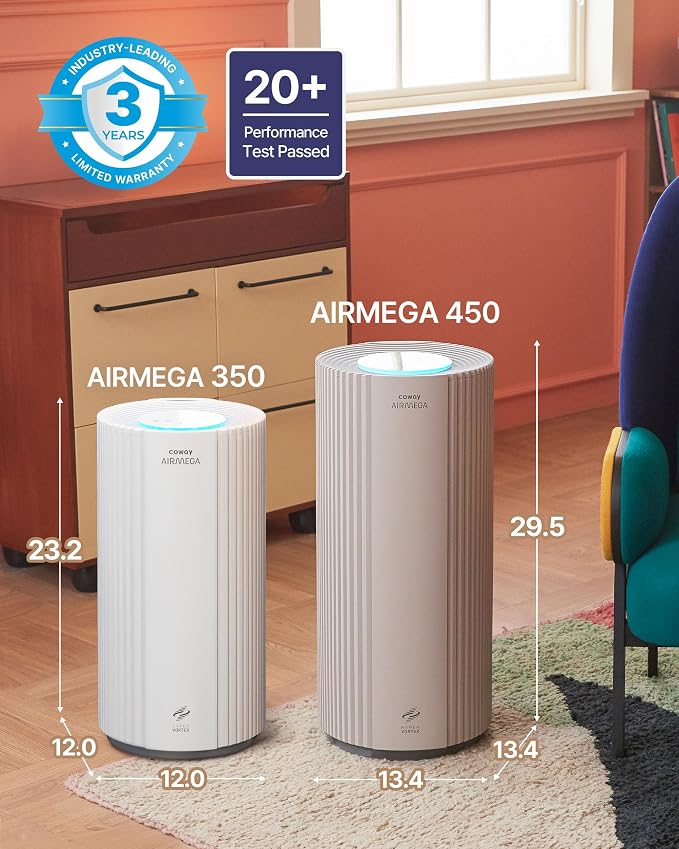 COWAY Air Purifiers for Large Room Whole Home Up to 2, True HEPA Filter for - Image 12