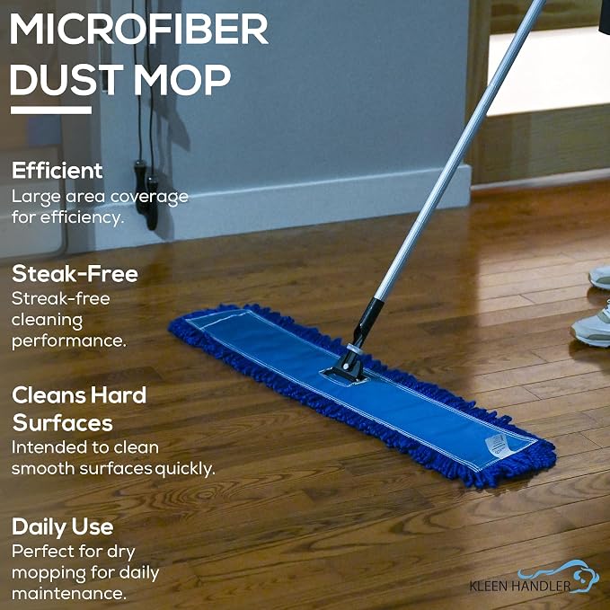 Kleen Handler 18 inch Microfiber Dust Mop | Small Washable Commercial Mop Head - Image 5