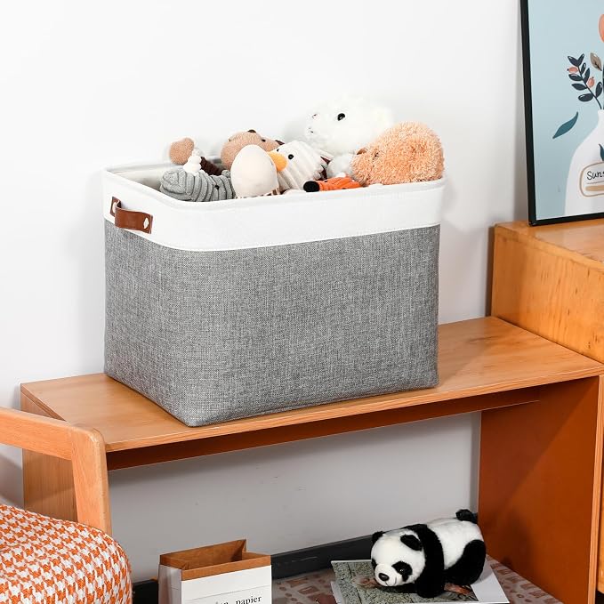 DULLEMELO Large Storage Baskets, Fabric Storage Basket - Image 4