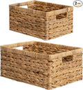 StorageWorks Wicker Storage Baskets, Large and Small Baskets, Handwoven Water by StorageWorks
