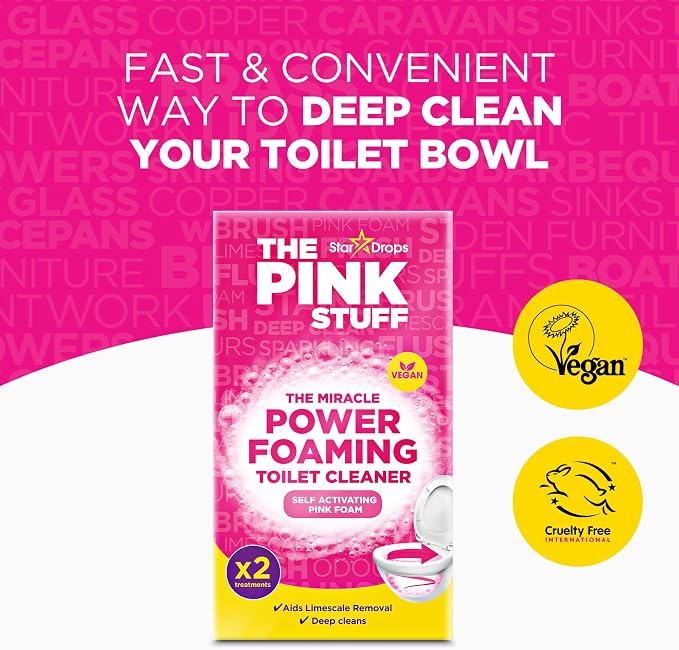 Stardrops The Pink Stuff Miracle Power Foaming Toilet Cleaner – Self-Activating - Image 2