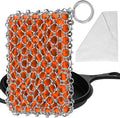 Most Flexible Cast Iron Scrubber, 316L Cast Iron Cleaner Chainmail Scrubber by Betterqualitybetterlife