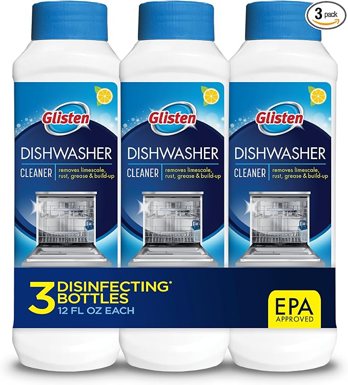 Glisten Dishwasher Cleaner, Removes Limescale, and Grease, Lemon Scent by Glisten