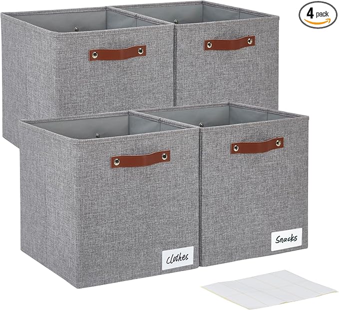 Collapsible Fabric Storage Cube Bins by Bagnizer