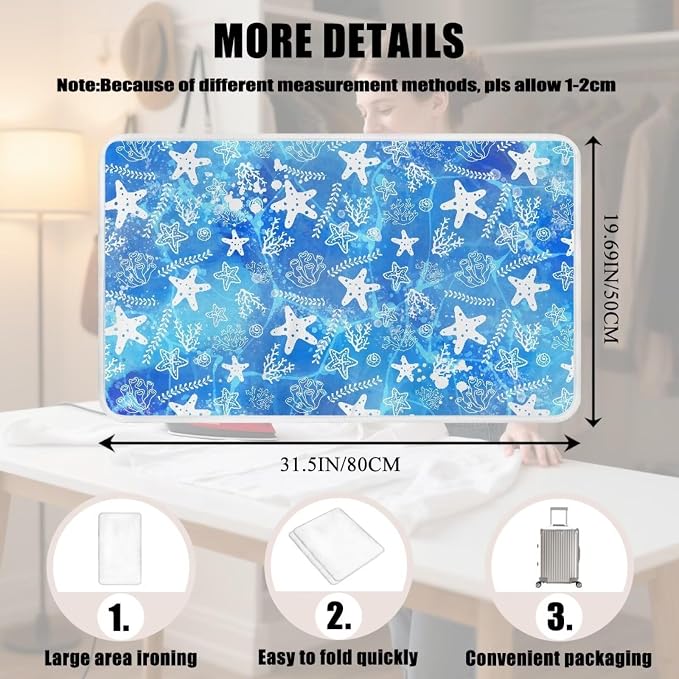 Ironing Mat Thickened Blue Stars Ironing Blanket Travel Portable Ironing Pad - Image 7