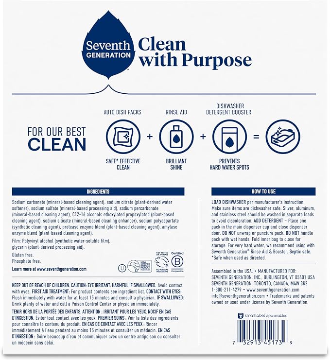 Seventh Generation Dishwasher Detergent Packs - Image 6