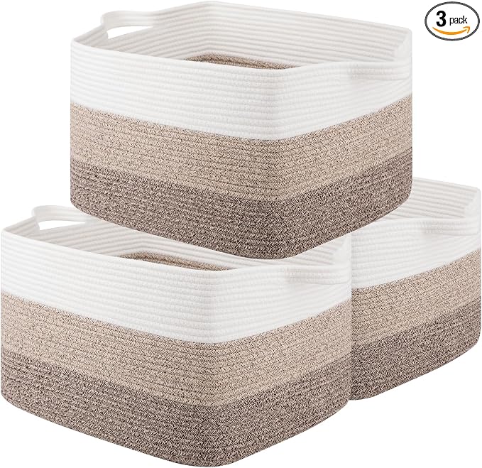 OIAHOMY Rectangle Woven Storage Basket by MasterofSpaceOptimization
