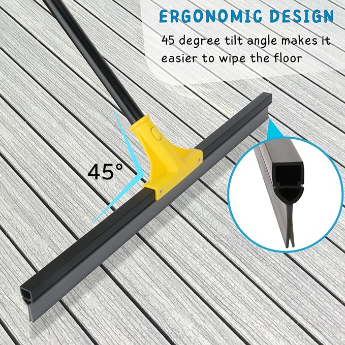 Floor Squeegee for Concrete and Tile Cleaning, Large Heavy Duty Water Scraper - Image 5