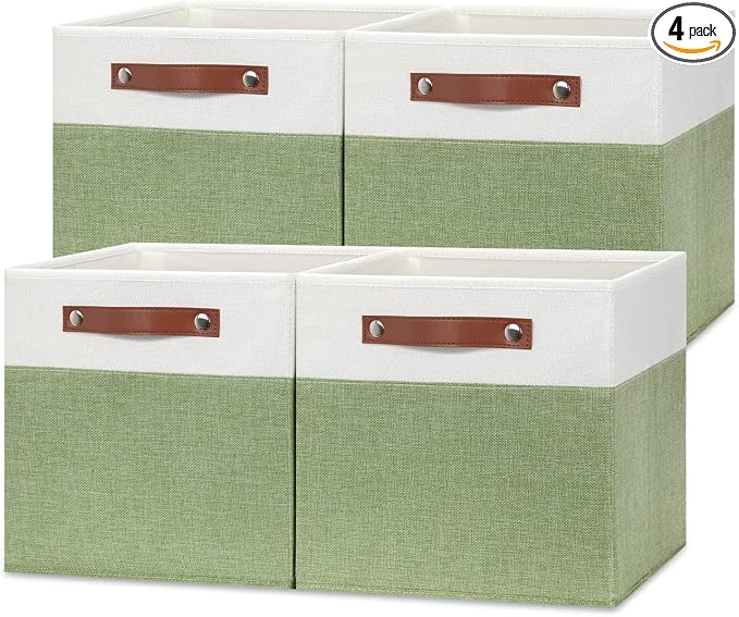 Temary 12 Inch Fabric Storage Cubes Storage Bins by TEMARY