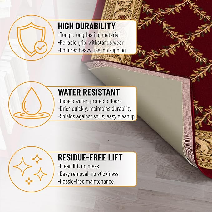 Ottomanson 7'8" x 12' Non-Slip Rug Pad Gripper 1/12 Inch Ultra Thin Dual - Image 7