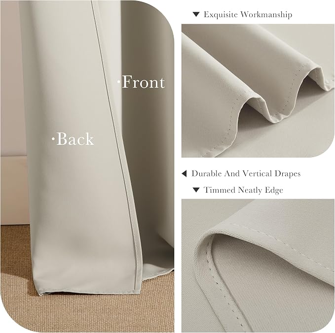 PONY DANCE Cream RV Curtains for Camper Windows, Small Windows Shades Thermal - Image 6