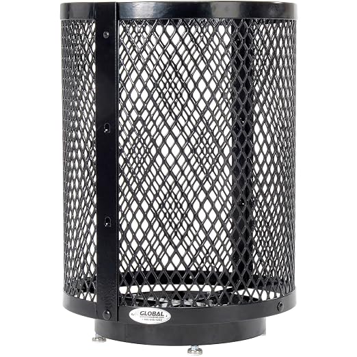 Global Industrial Outdoor Diamond Steel Trash Can - Image 3
