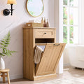 Tilt Out Laundry Hamper Cabinet, 10 Gallon Farmhouse Trash Can Cabinet by IFBUYFarmhouseFurniture