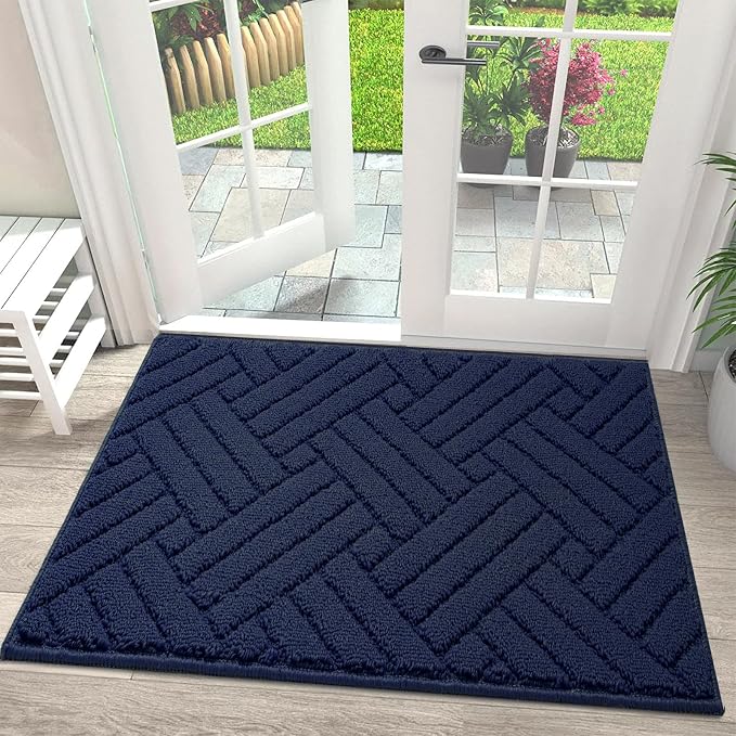Door Mat Indoor Doormat, Entryway Rug Door Mats Non-Slip Rubber Backing by JEEDOVIA