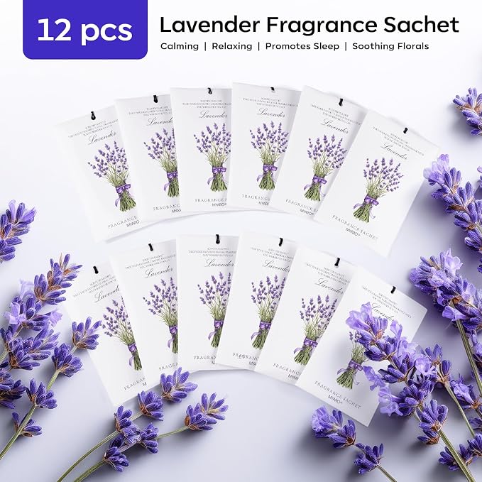 MYARO 12 Packs Lavender Scented Sachets Air Freshener - Image 8