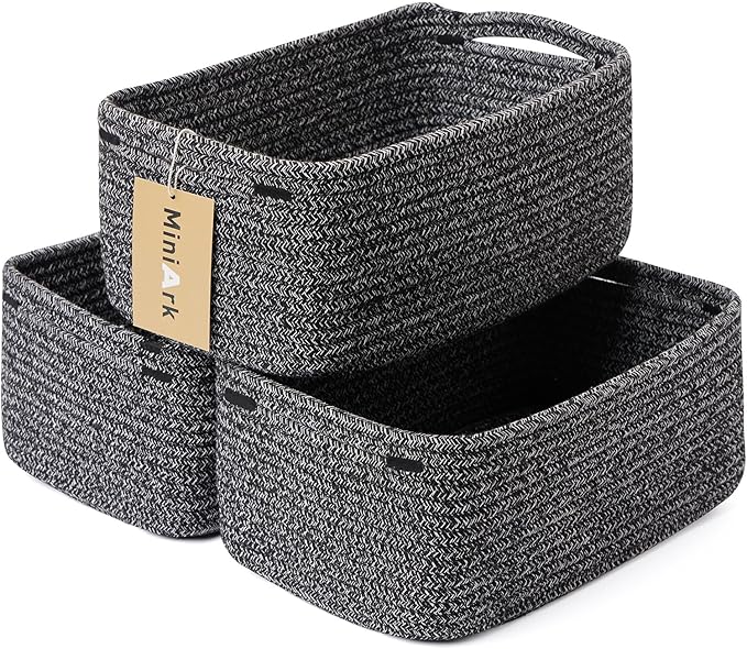 Small Storage Baskets for Organizing | Closet Organizer Bins | Shelf Toy Basket by MiniArkStorageBasketsHome
